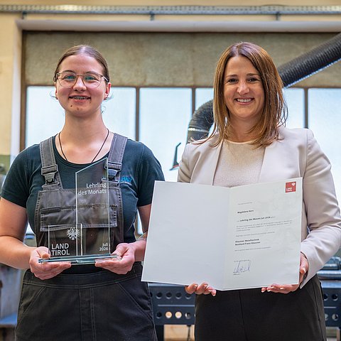 � Land Tirol/Hörmann Magdalena Kern aus Ginzling ist „Lehrling des Monats Juli 2026“