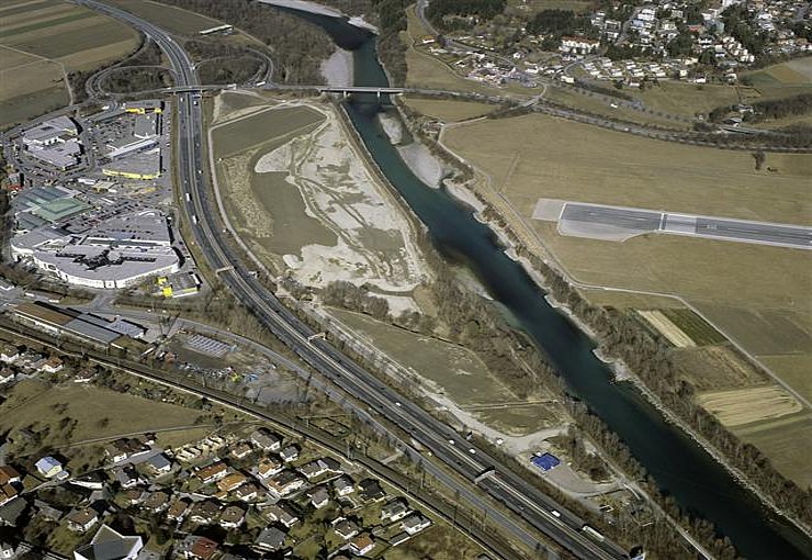 Verlegung Inn, im Bereich Flughafen