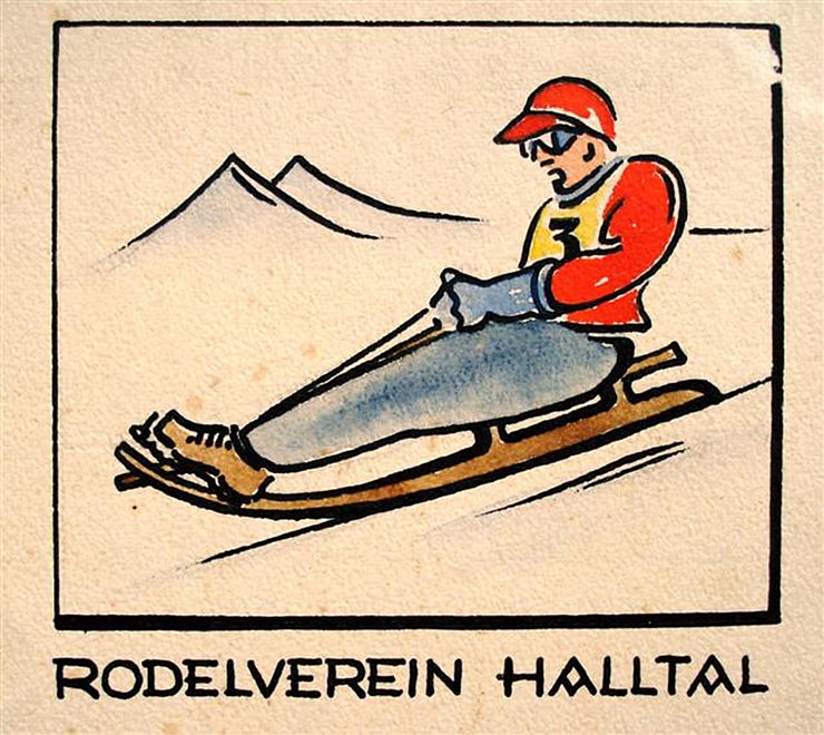 Emblem des Halltaler Rodelvereins