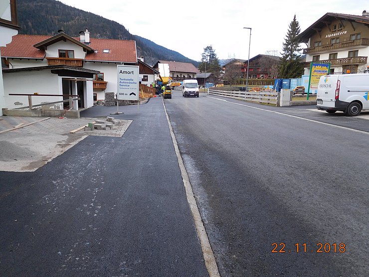 Bauabschnitt 3 Fertige Asphalttragschichten Blickrichtung Norden