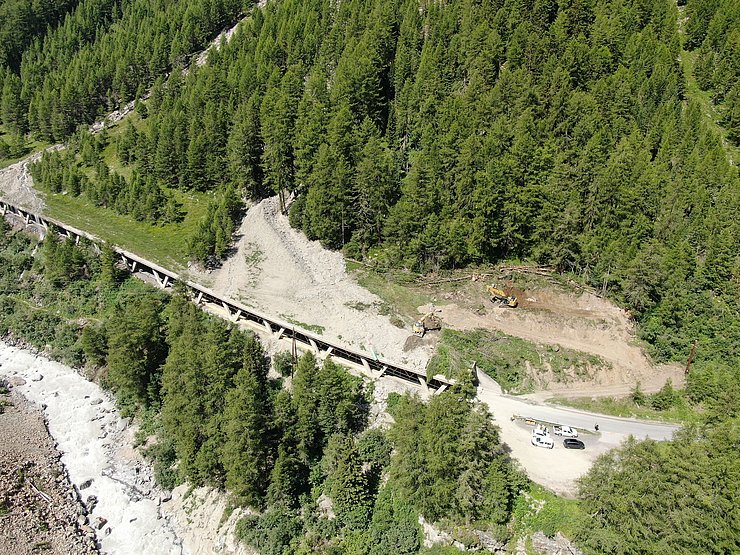 Weitere bauliche Maßnahmen zur Verstärkung der Leckgalerie finden im Jahresverlauf statt.