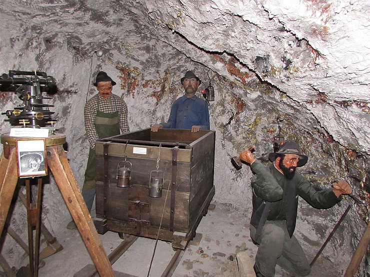 Stollendiorama im "Bergbau- und Heimatmuseum"
