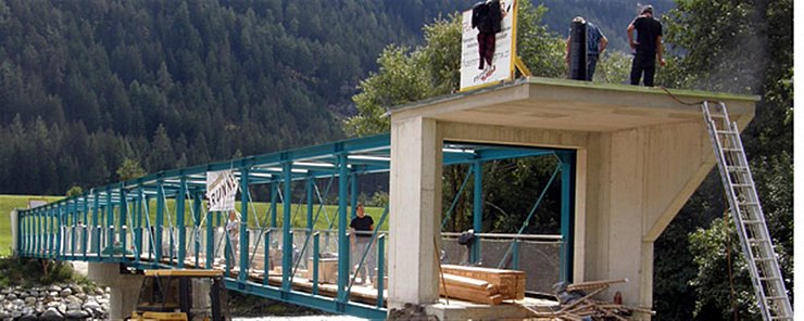 © DI Martin Schönherr, Land Tirol Neue Radwegbrücke in Pfunds