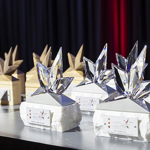 Detailaufnahme Trophäen (sternförmig)