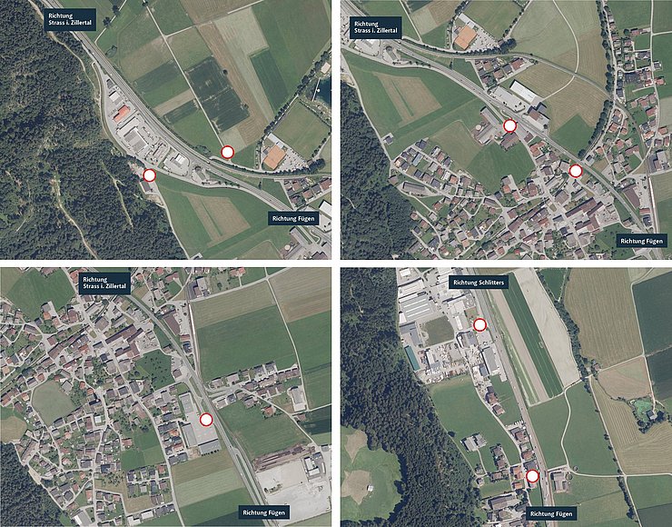 Karte mit eingezeichneten Fahrverboten