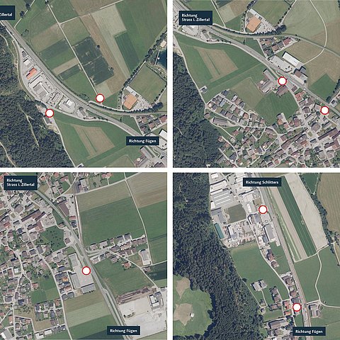 Karte mit eingezeichneten Fahrverboten