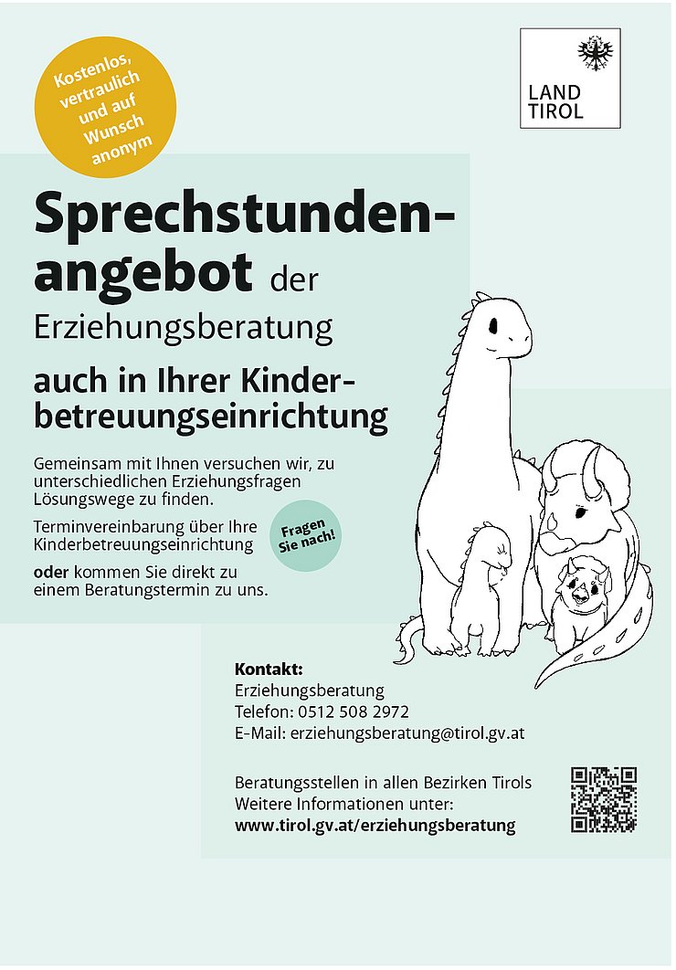 © Erziehungsberatung Tirol Plakat Sprechstunde Erziehungsberatung