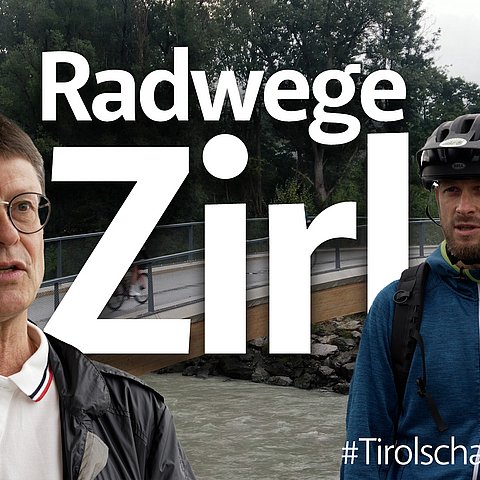 Hinweisschild Radweg Zirl