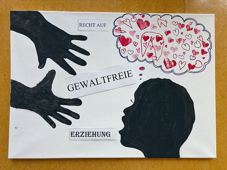Collage zum Thema "gewaltfreie Erziehung"