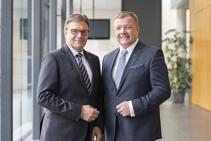 Landeshauptmann Günther Platter und Landesrat Bernhard Tilg