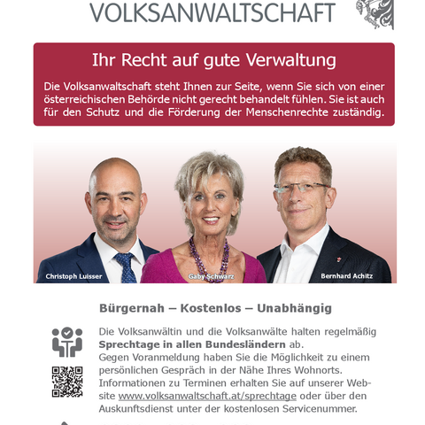 Sprechtage Volksanwaltschaft