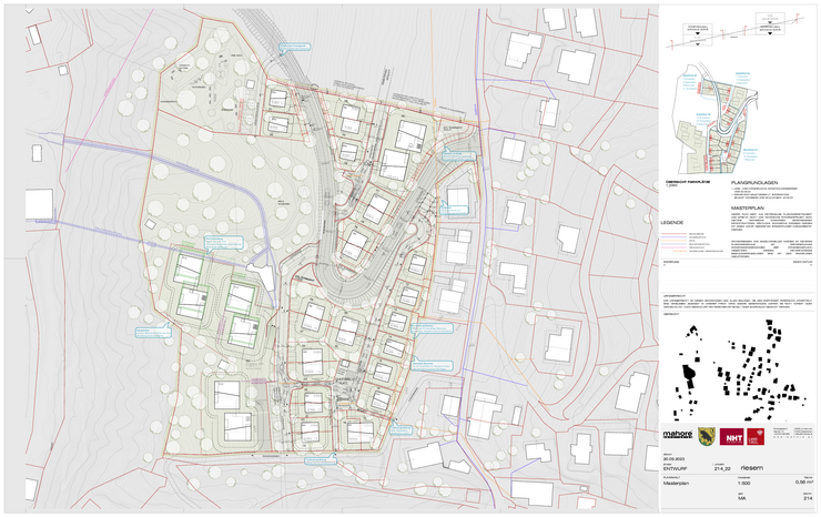Planunterlage für Wohngebietsentwicklung