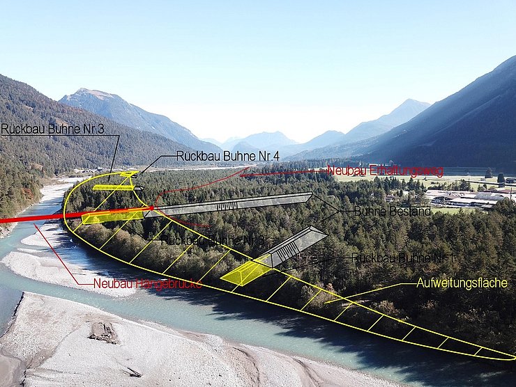 © Land Tirol/Reiter Schematischer Überblick über die Bauarbeiten.