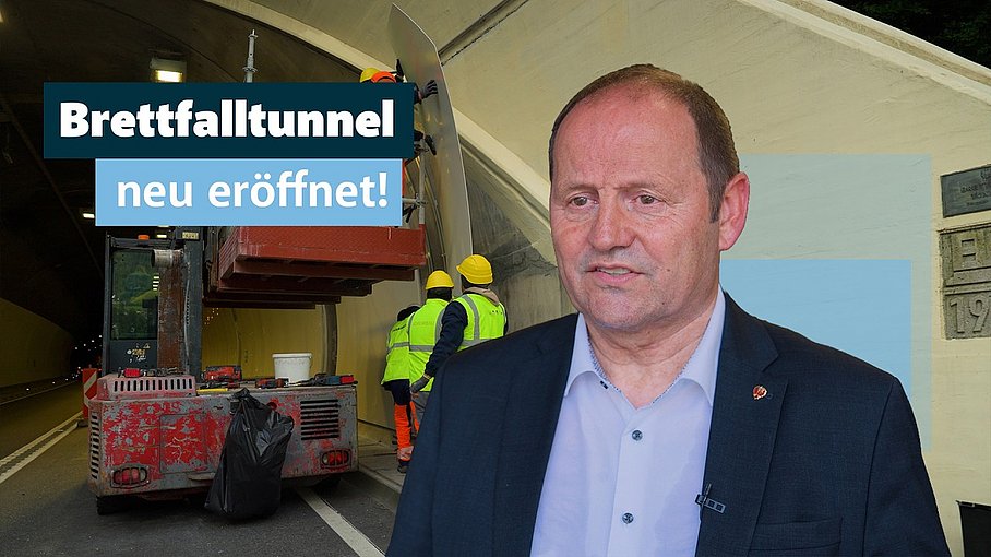 © Land Tirol/Rauch Der Brettfalltunnel im Zillertal ist neu eröffnet