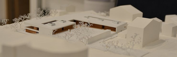 Modell der Mehrzweckhalle Ellmau
