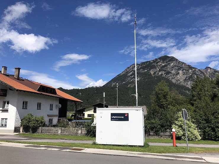 Messstelle Heiterwang / Ort - L355 Blickrichtung Norden