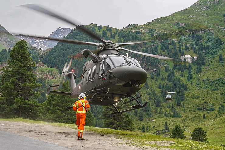 © Bundesheer/Hansjörg Raggl Hubschrauber landend