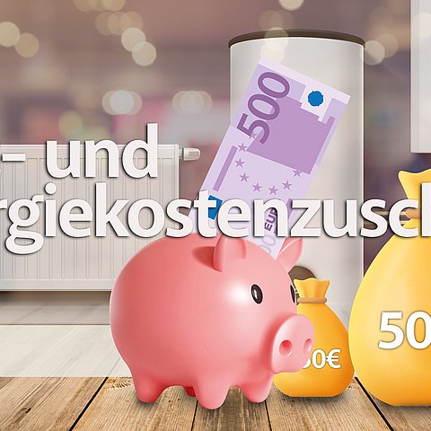 Heiz- und Energiekosten, Sparschwein mit Geld