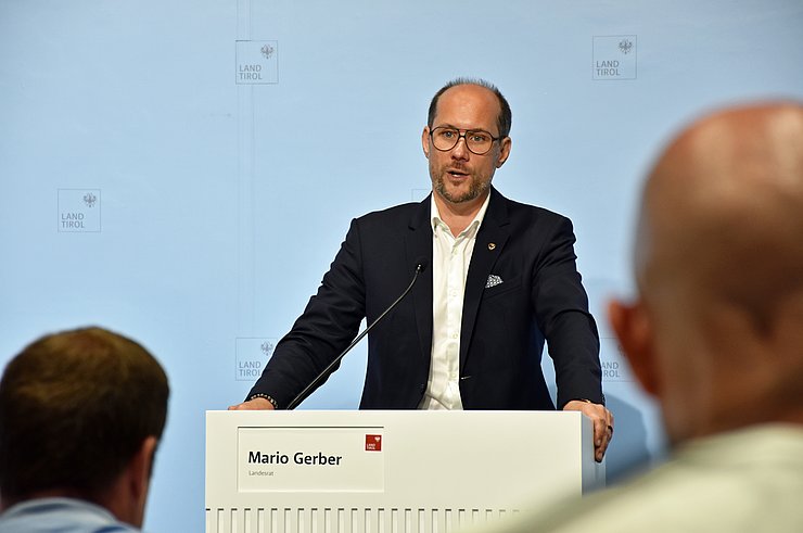 Landesrat Gerber am Rednerpult