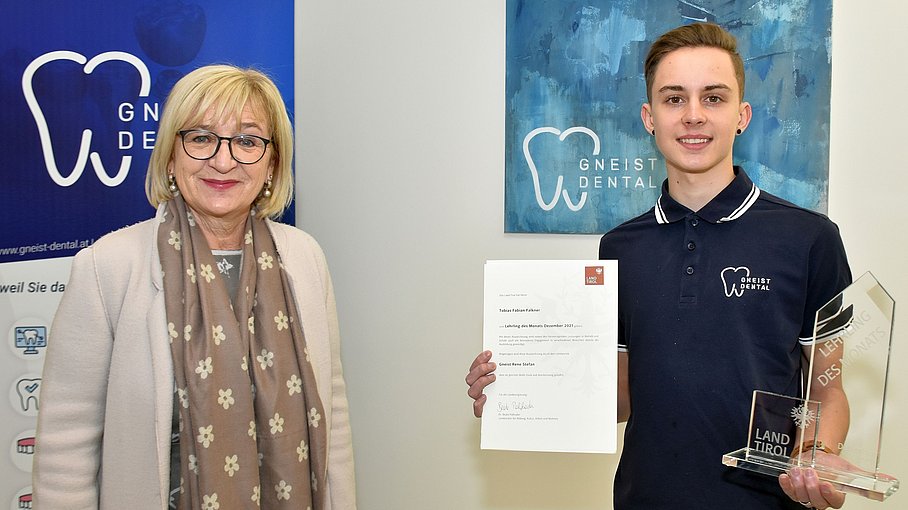 © Land Tirol/Gerzabek „Lehrling des Monats Dezember 2021“ - Tobias Fabian Falkner
