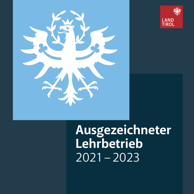 Sticker "Ausgezeichneter Tiroler Lehrbetrieb".