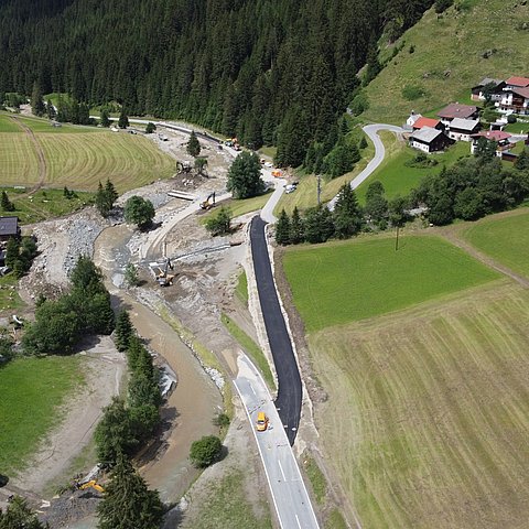 Ersatzstraße für zerstörte Pitztalstraße errichtet