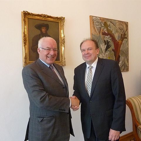LTP van Staa mit dem Botschafter von Belarus Valery Voronetsky