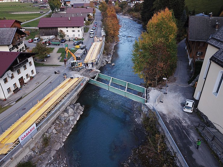 Abbruch der alten Brücke am 18 und 19.10.2018