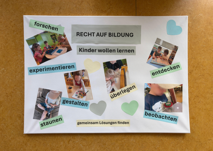 Collage zum Thema "Recht auf Bildung"