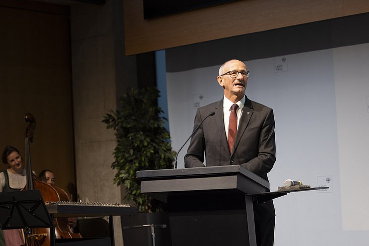© Land Tirol / Mario Webhofer Festakt Verleihung Tiroler Sportehrenzeichen 24. September 2024 - Ansprache LH Anton Mattle