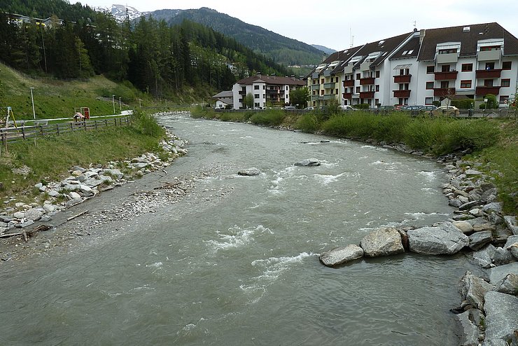 Bereich bachaufwärts Lechner Brücke