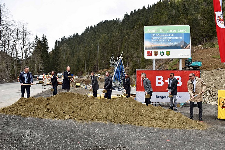 Spatenstich für das Baulos L 25 Defereggentalstraße.