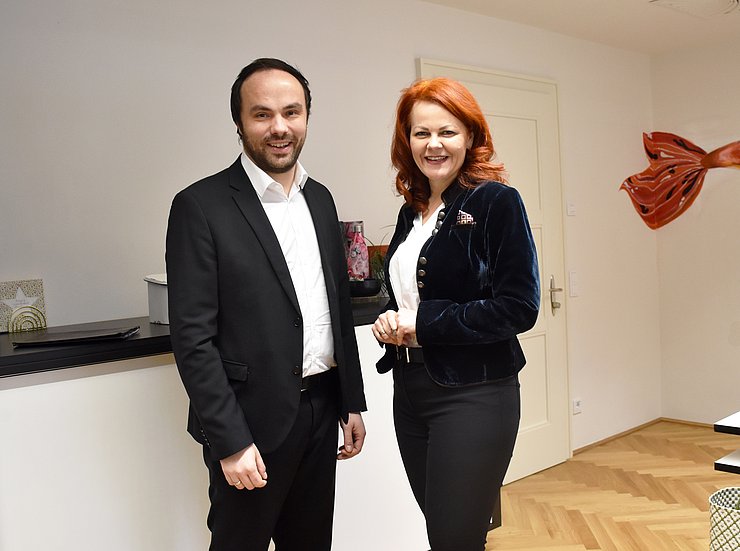 Landesrätin Hagele empfing Südtirols Landesrat Achammer in ihren Amtsräumlichkeiten in Innsbruck. 