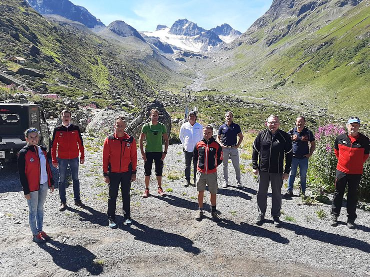 Besichtigung des Ausbildungszentrums der Bergrettung Tirol im Jamtal vergangenen Mittwoch.