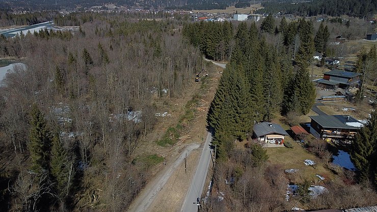 Baubeginn am 07.03.2022 - Rodungsarbeiten