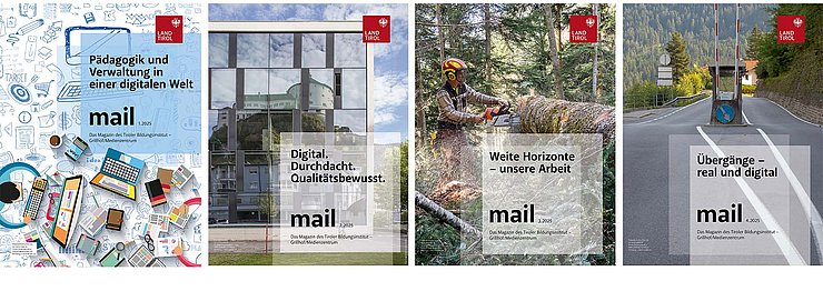 Alle vier Covers des Mails.