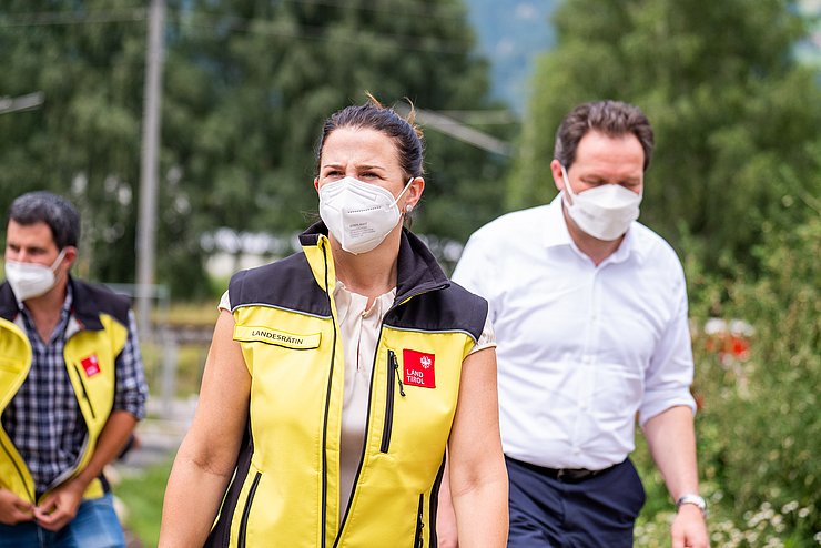 BM Totschnig und LRin Mair vor Ort beim Lokalaugenschein