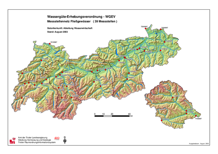 Karte Wassergüte Erhebungsverordnung