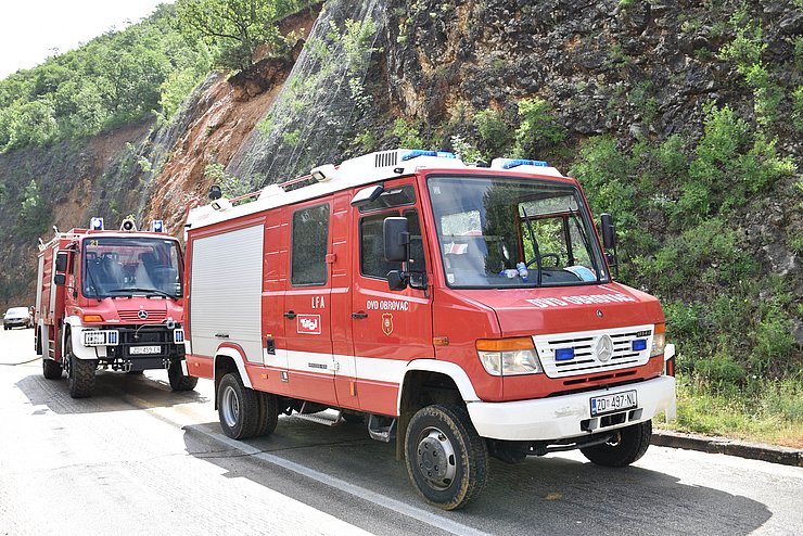 Ein ehemaliges Feuerwehrfahrzeug der Freiwilligen Feuerwehr Jenbach