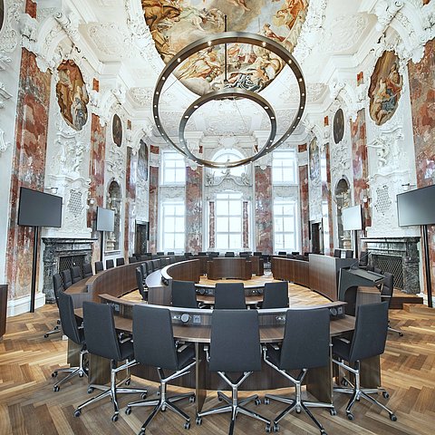 Die Oktober-Sitzung findet im Plenarsaal des Alten Landhauses statt.