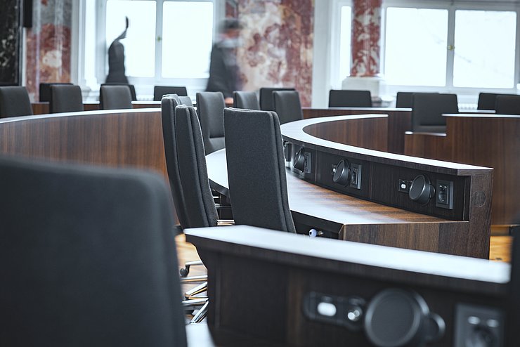 Der Saal wurde 2020 umfassend renoviert.