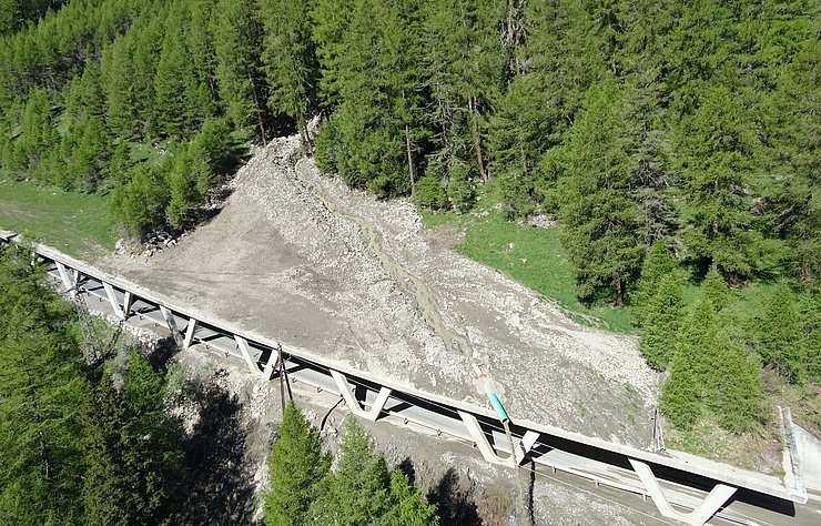 Die B 186 Ötztalstraße kann nach einer Mure samt Steinschlag Ende Mai mit aller Voraussicht am 20. Juli 2020 wieder zwischen Zwieselstein und Untergurgl für den Verkehr freigegeben werden.