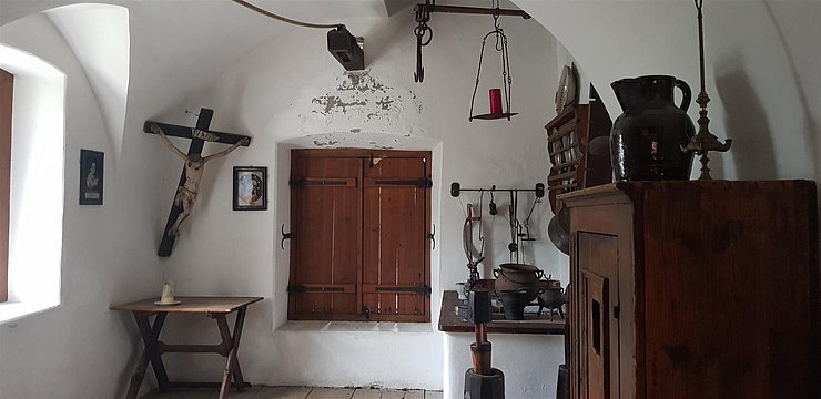 Küche im "Museum der Stadt Schwaz auf Burg Freundsberg"