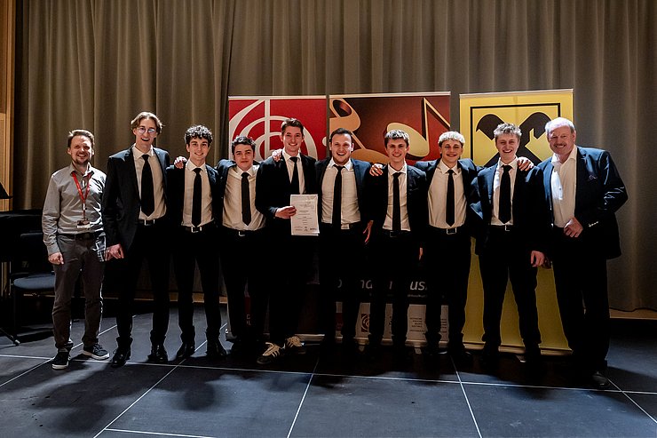 © Land Tirol/Kary Sophie Gruppenaufnahme des Ensembles Sacculum-Brass.