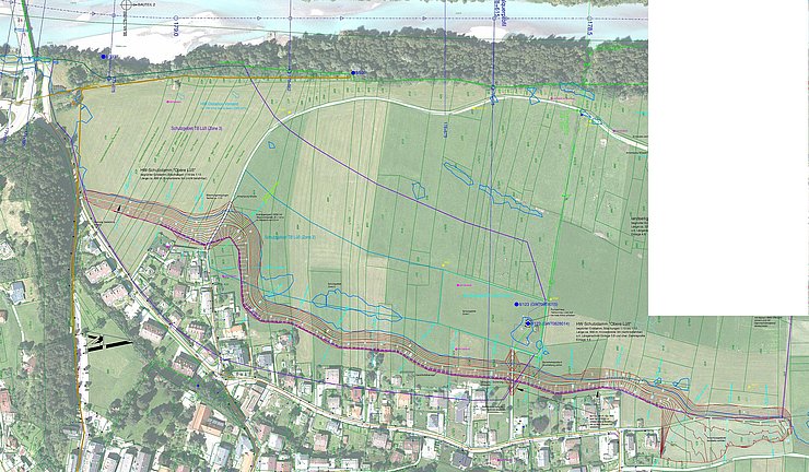 © Land Tirol Lageplan Abschnitt 3 - Hochwasserdamm obere Lüß