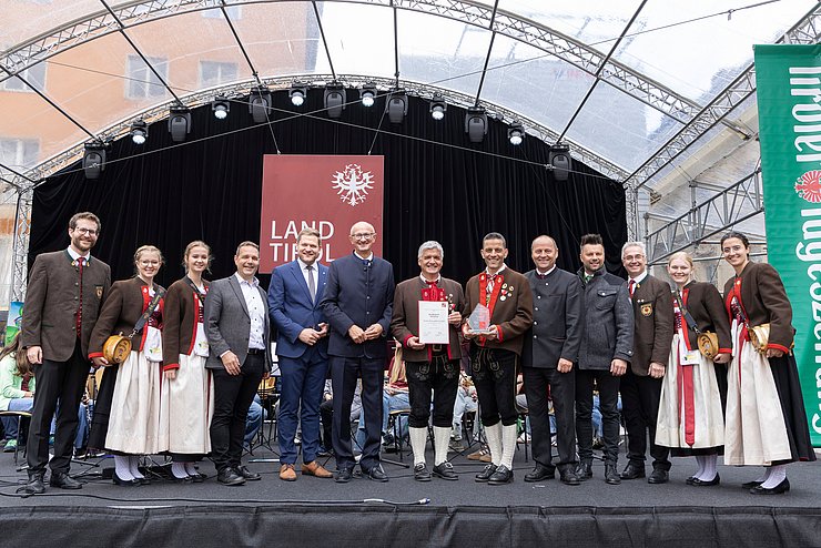 Wurden geehrt: Die Musikkapelle Gaimberg.
