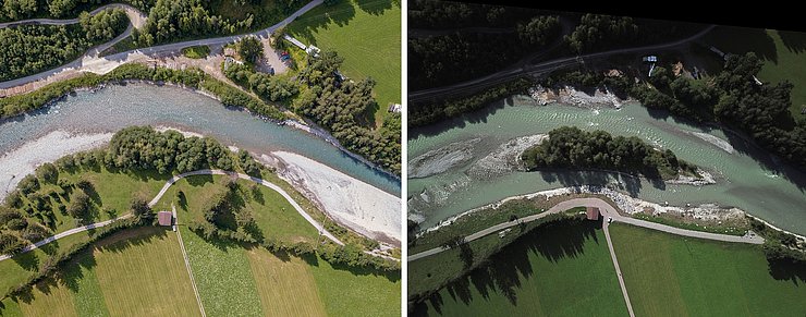 © Land Tirol/Reiter Vergleich vorher und nachher