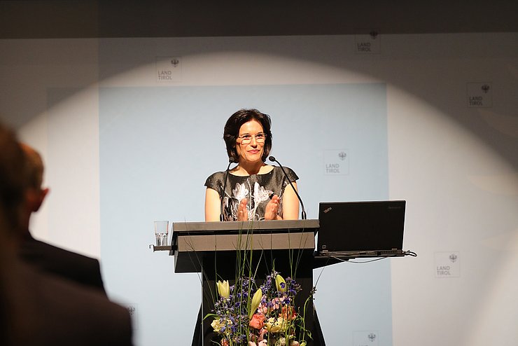 LVAin Maria Luise Berger hieß die Festgäste im Großen Saal des Landhauses willkommen.