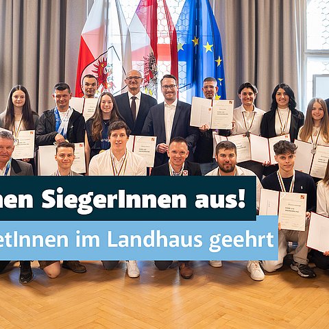 So sehen SiegerInnen aus! - 22 Tiroler Weltklasse-AthletInnen im Landhaus geehrt