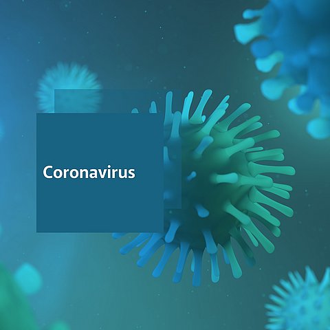 Symbolische Darstellung eines Coronavirus.